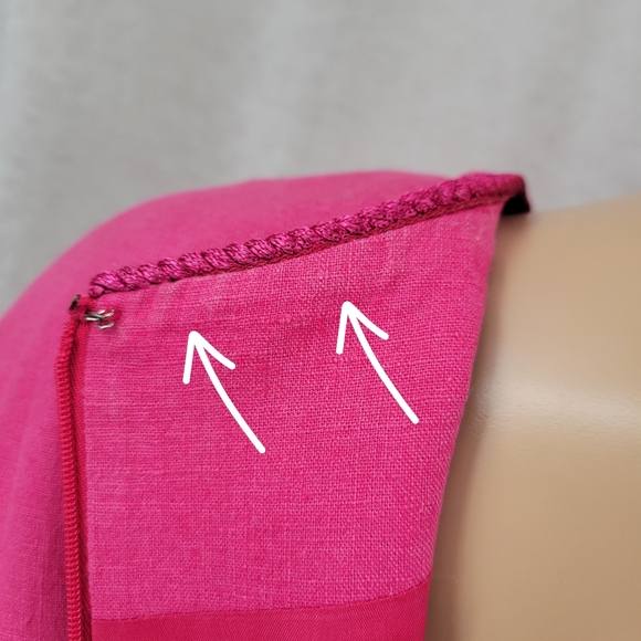 Adrianna Papell Vintage Linen Blend Short Tuplip Sleeve Sheath Dress - Picture 6 of 15